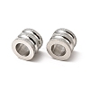 Tarnish Resistant Stainless Steel Textured Beads LS-STAS-M003-04P-3