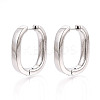 Brass Oval Hoop Earrings EJEW-T048-39P-1