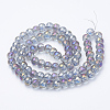 Electroplated Glass Beads Strands EGLA-Q092-8mm-A01-2