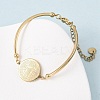 Religion 304 Stainless Steel Link Bracelets for Women BJEW-F524-02A-G-3