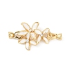 Brass Micro Pave Clear Cubic Zirconia Fold Over Clasps KK-U043-09G-02-1