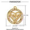 Mother's Day 304 Stainless Steel Rhinestone Pendants STAS-OY008-88G-2
