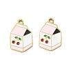 304 Stainless Steel Enamel Pendants X1-STAS-G360-04G-08-1
