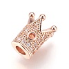 Brass Micro Pave Cubic Zirconia Beads LS-ZIRC-F088-029RG-2