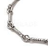 Non-Tarnish 304 Stainless Steel Twist Bar Link Bracelet for Women BJEW-G667-01P-2