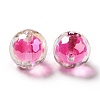 Two Tone UV Plating Rainbow Iridescent Acrylic Beads TACR-D010-03B-03-3