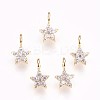 Brass Micro Pave Cubic Zirconia Charms KK-P157-07G-NF-1