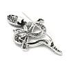Snake Alloy Rhinestone Brooches for Backpack Clothes JEWB-Z040-01A-AS-2