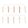 16Pcs 8 Styles Rubber Wire Bamboo Circular Knitting Needles TOOL-DJ0001-22-1