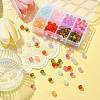 200Pcs 8 Colors Transparent Crackle Acrylic Beads CACR-FS0001-03-8