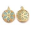 Brass Micro Pave Colorful Cubic Zirconia Pendants ZIRC-J024-09G-2