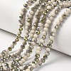 Electroplate Opaque Glass Beads Strands X-EGLA-A034-P6mm-S17-1