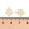 Rhombus Brass Sew on Prong Settings KK-C163-15B-G-3