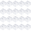20Pcs Transparent Plastic Ring Viewer Magnifier Boxes CON-CA0001-024-1