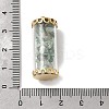 Glass Tube with Natural Green Aventurine Chip Beads Inside Pendants FIND-B054-01G-03-3