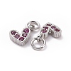 Brass Micro Pave Cubic Zirconia Charms RB-I078-66P-01-NR-3