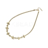 304 Stainless Steel Irregular Twisted Chain Spiral Bib Necklaces for Women NJEW-B127-01G-01-2