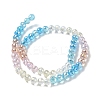 Electroplate Glass Beads Strands EGLA-D300-06-6mm-07-5