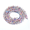 Synthetic Moonstone Beads Strands G-R375-6mm-A14-3