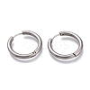 Tarnish Resistant 201 Stainless Steel Huggie Hoop Earrings EJEW-O095-05-06-1