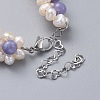Natural Quartz(Dyed) Beads Bracelets BJEW-JB04604-05-4