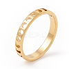 201 Stainless Steel Moon Phase Finger Ring for Women RJEW-A006-03G-2