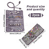 2Pcs Retro Rectangle Silk Zipper Roll Pouches ABAG-GO0001-02A-2