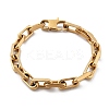 Ion Plating(IP) 304 Stainless Steel Cable Chains Bracelets for Men BJEW-U017-01G-4