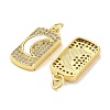 Brass Micro Pave Cubic Clear Zirconia Pendants KK-K365-26G-2
