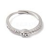 Rack Plating Brass Clear Cubic Zirconia Constellation Adjustable Rings for Women RJEW-S407-08P-11-2