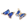 Brass Pave Faceted Glass Connector Charms FIND-Z020-04A-3