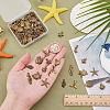 100Pcs 10 Styles Ocean Series Tibetan Style Alloy Pendants FIND-AR0005-86-3