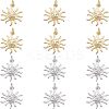 12Pcs 2 Colors Rack Plating Brass Micro Pave Clear Cubic Zirconia Pendants KK-FH0003-95-1