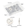 24Pcs 12 Styles 201 Stainless Steel Links/Connectors STAS-FS0001-98-4