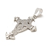 Brass Micro Pave Cubic Zirconia Pendants KK-K355-29P-2