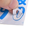 Number & Alphabet & Sign PVC Waterproof Self-Adhesive Sticker DIY-I073-04F-3