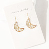 Moon 304 Stainless Steel Dangle Earrings WG43EF9-03-1