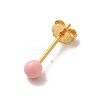 Enamel Round Ball Stud Earrings LS-EJEW-C020-01G-06-1