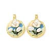 Brass Enamel Pendants KK-Z083-11G-1