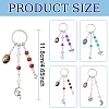 Glass & Alloy & Natural Amethyst Keychain KEYC-YW00146-01-3