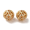 Rack Plating Brass Pave Cubic Zirconia Beads KK-M285-32C-KCG-2