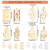 DICOSMETIC 16Pcs 8 Style 201 Stainless Steel Pendants STAS-DC0010-09-2