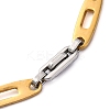 201 Stainless Steel Link Chain Bracelets BJEW-B078-114GP-1-2