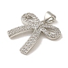 Rack Plating Brass Micro Pave Clear Cubic Zirconia Pendants KK-S366-23P-2