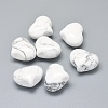 Natural Howlite Heart Palm Stone G-F637-11J-1