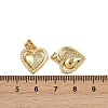 Brass Micro Pave Clear Cubic Zirconia Pendants ZIRC-I367-13G-08-3