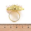 Evil Eye Alloy Adjustable Rings RJEW-A057-02G-5