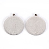 Non-Tarnish 201 Stainless Steel Etched Pendants STAS-Q238-002-2