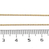 1mm Brass Ball Chain Adjustable Slider Necklaces KK-K398-28G-5