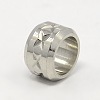 Tarnish Resistant 304 Stainless Steel Large Hole Column Carved X-shape Beads LS-STAS-G037-06-2